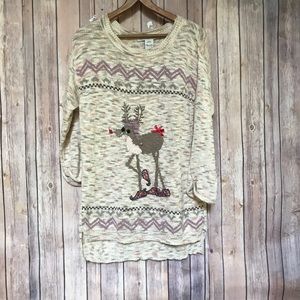 Fun Lightweight Reindeer Sweater Xmas